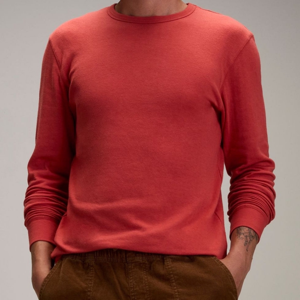 New! Alpine Design Men's Peak Long Sleeve Duofold Crew - M - Antique Rosewood